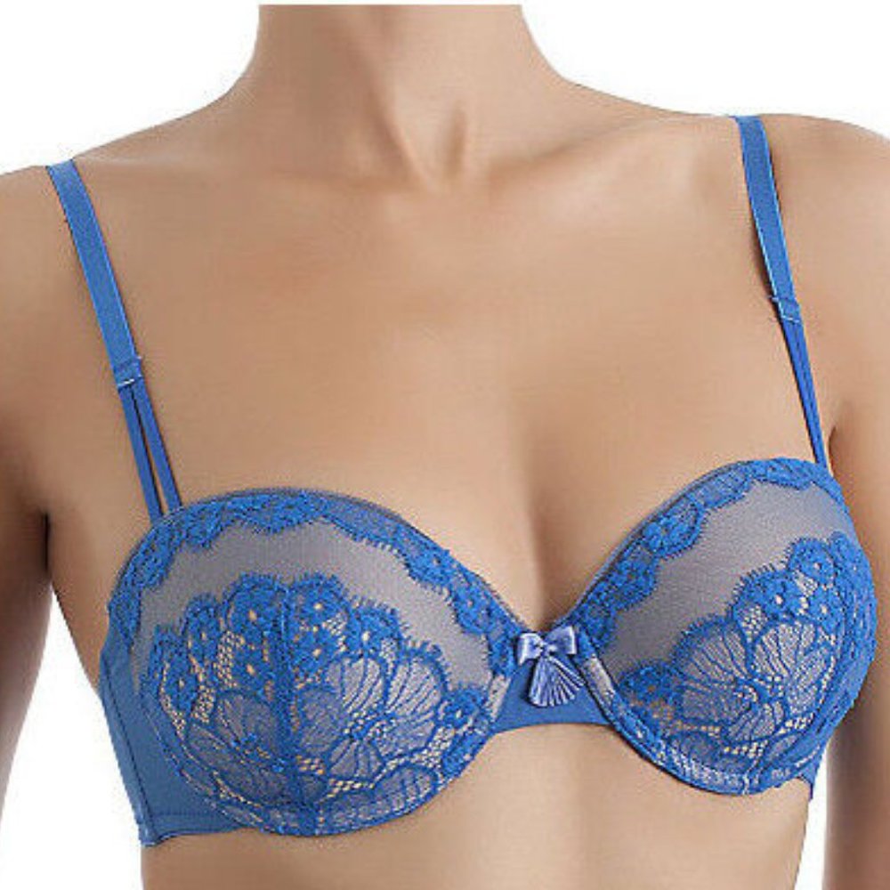 Wacoal Captivation Push Up Demi Underwire Bra in Sapphire Blue, 34B